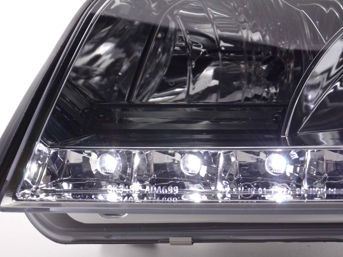 Scheinwerfer Set Daylight LED TFL-Optik Audi A6 Typ 4B 01-04 chrom Scheinwerfer Set Daylight LED TFL-Optik Audi A6 Typ 4B 01-04 chrom